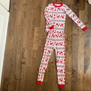 Hanna Andersson Christmas Red and White Pajama Set